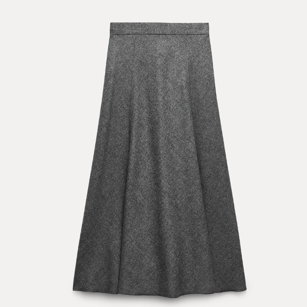 Zara wool blend cape skirt ZW collection